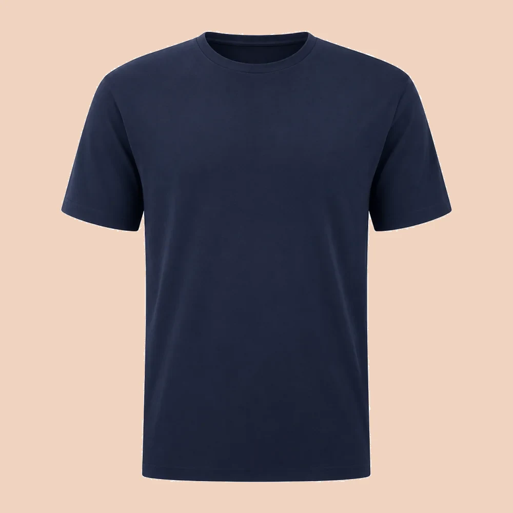 Cotton round neck short sleeve t-shirt ready for custom logo printing